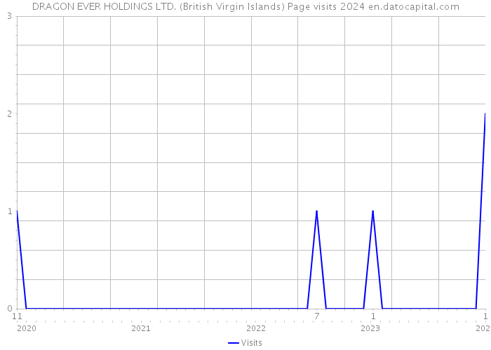 DRAGON EVER HOLDINGS LTD. (British Virgin Islands) Page visits 2024 