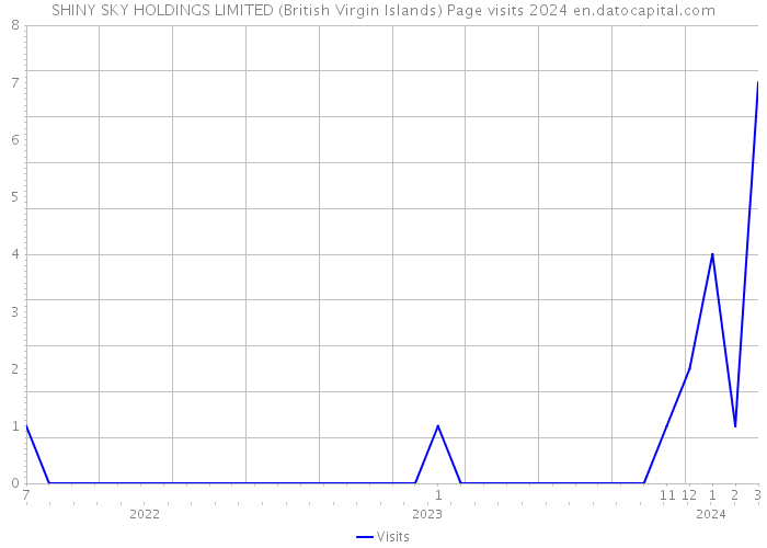 SHINY SKY HOLDINGS LIMITED (British Virgin Islands) Page visits 2024 