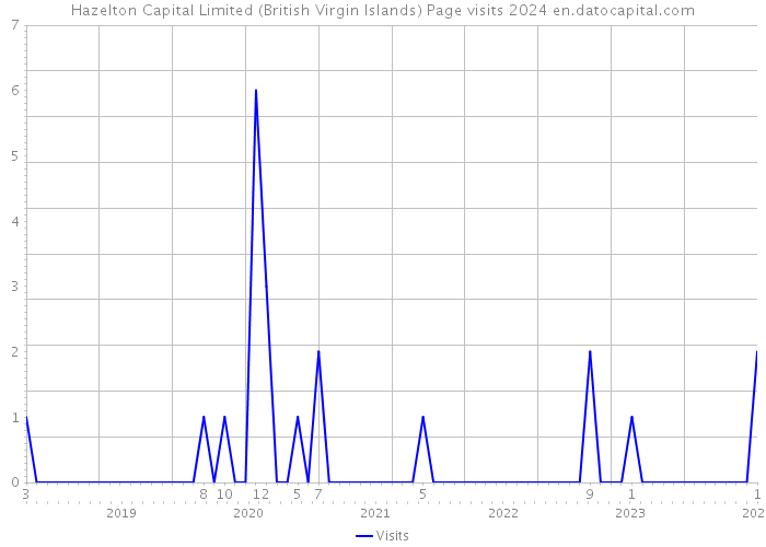 Hazelton Capital Limited (British Virgin Islands) Page visits 2024 