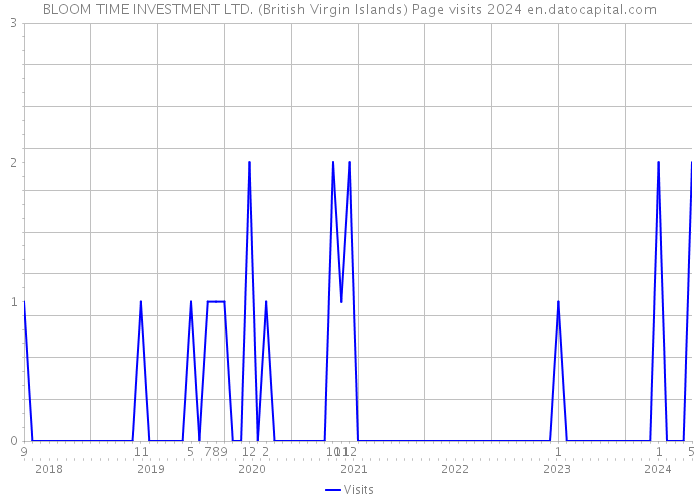 BLOOM TIME INVESTMENT LTD. (British Virgin Islands) Page visits 2024 