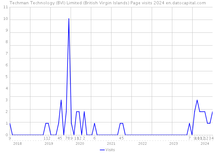 Techman Technology (BVI) Limited (British Virgin Islands) Page visits 2024 