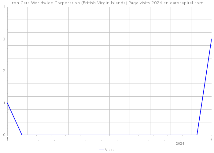 Iron Gate Worldwide Corporation (British Virgin Islands) Page visits 2024 