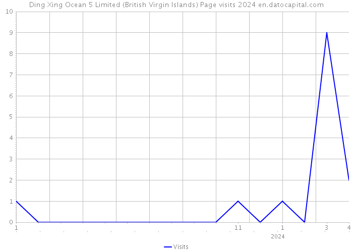 Ding Xing Ocean 5 Limited (British Virgin Islands) Page visits 2024 