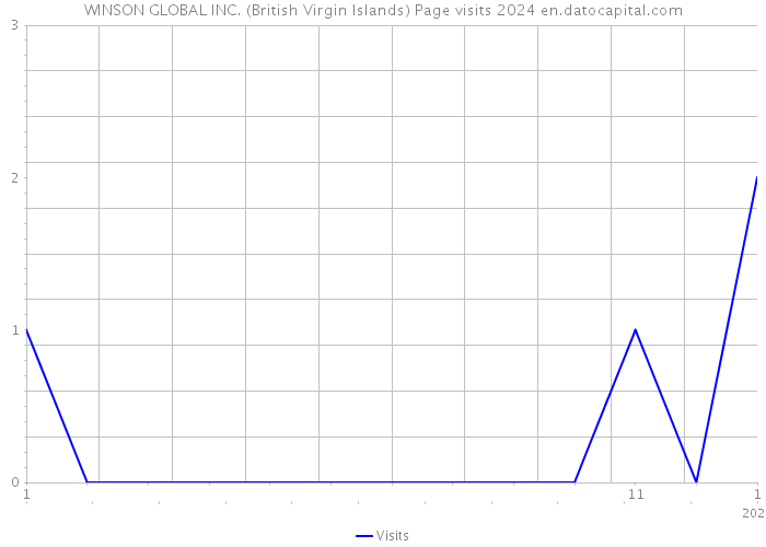 WINSON GLOBAL INC. (British Virgin Islands) Page visits 2024 