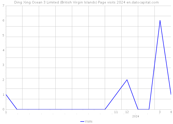 Ding Xing Ocean 3 Limited (British Virgin Islands) Page visits 2024 
