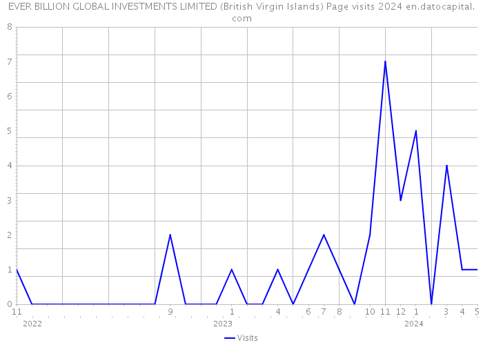 EVER BILLION GLOBAL INVESTMENTS LIMITED (British Virgin Islands) Page visits 2024 