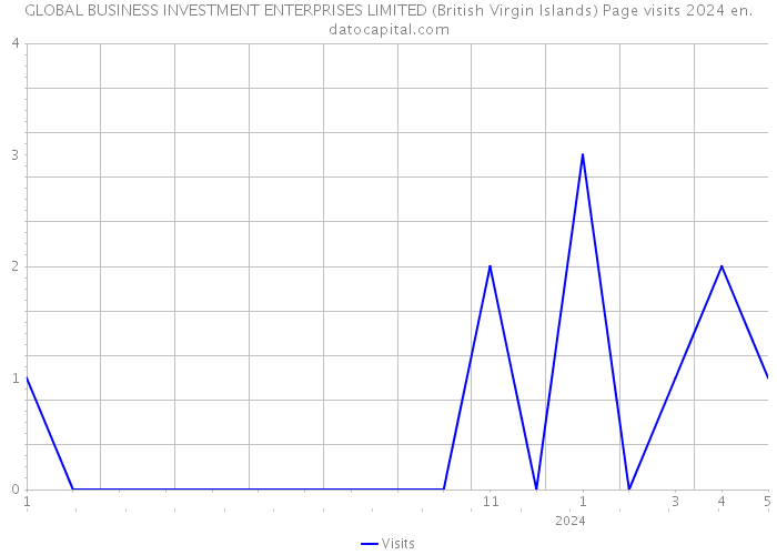 GLOBAL BUSINESS INVESTMENT ENTERPRISES LIMITED (British Virgin Islands) Page visits 2024 