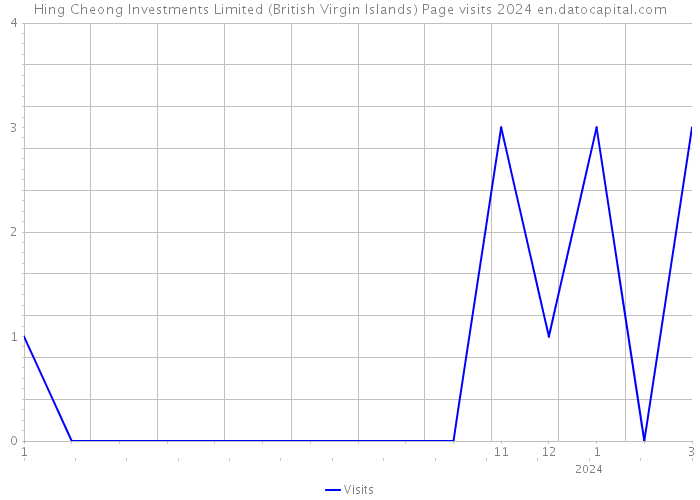 Hing Cheong Investments Limited (British Virgin Islands) Page visits 2024 