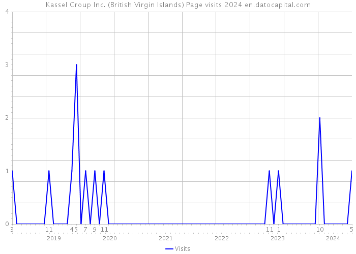 Kassel Group Inc. (British Virgin Islands) Page visits 2024 