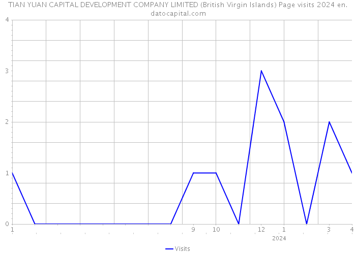 TIAN YUAN CAPITAL DEVELOPMENT COMPANY LIMITED (British Virgin Islands) Page visits 2024 