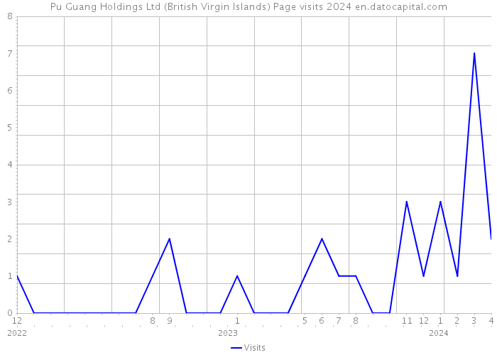 Pu Guang Holdings Ltd (British Virgin Islands) Page visits 2024 