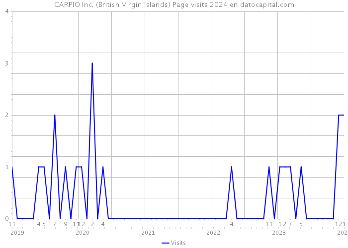 CARPIO Inc. (British Virgin Islands) Page visits 2024 