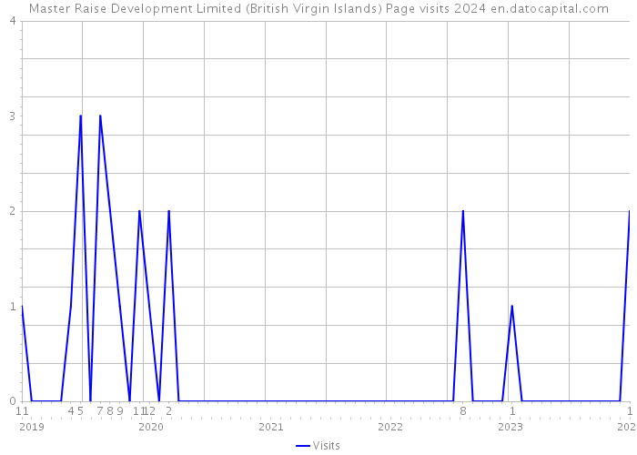 Master Raise Development Limited (British Virgin Islands) Page visits 2024 