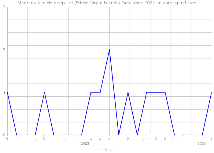 Montana Alta Holdings Ltd (British Virgin Islands) Page visits 2024 