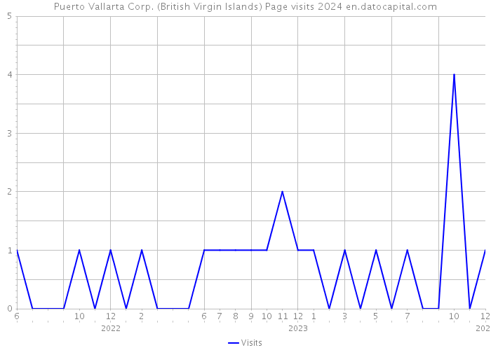 Puerto Vallarta Corp. (British Virgin Islands) Page visits 2024 