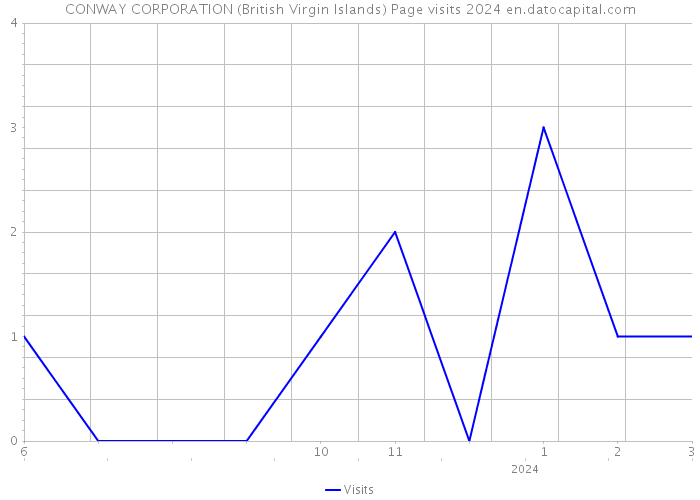 CONWAY CORPORATION (British Virgin Islands) Page visits 2024 