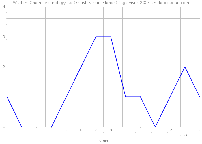 Wisdom Chain Technology Ltd (British Virgin Islands) Page visits 2024 