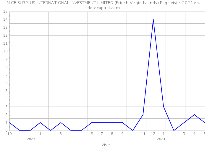 NICE SURPLUS INTERNATIONAL INVESTMENT LIMITED (British Virgin Islands) Page visits 2024 