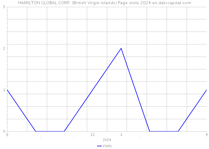 HAMILTON GLOBAL CORP. (British Virgin Islands) Page visits 2024 