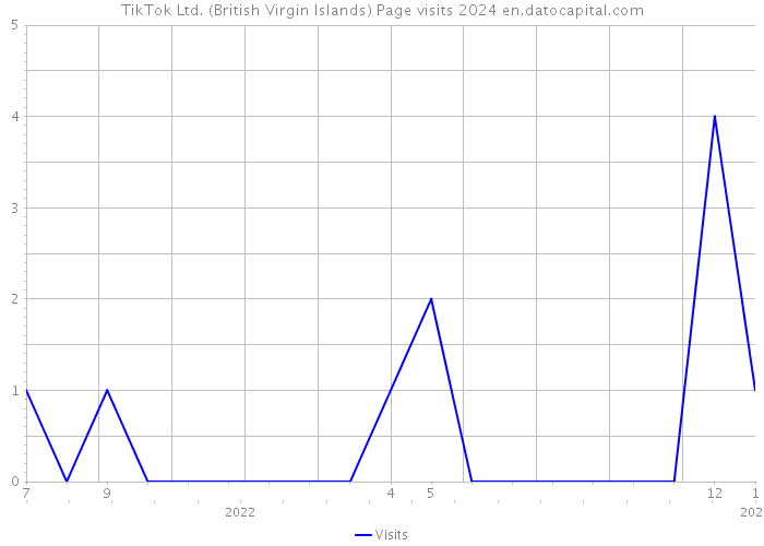 TikTok Ltd. (British Virgin Islands) Page visits 2024 