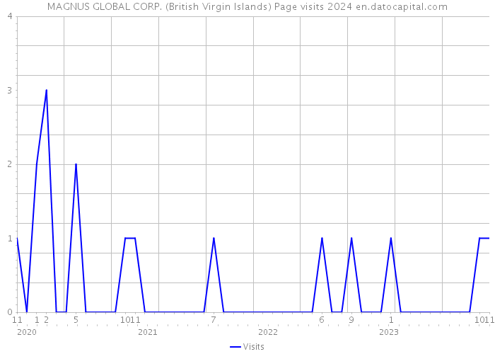 MAGNUS GLOBAL CORP. (British Virgin Islands) Page visits 2024 