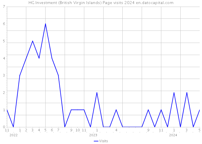 HG Investment (British Virgin Islands) Page visits 2024 