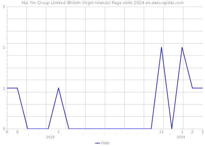 Hui Yin Group Limited (British Virgin Islands) Page visits 2024 