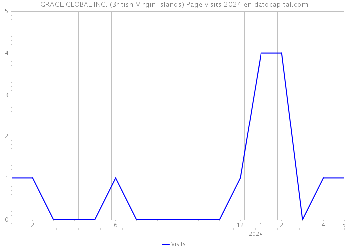 GRACE GLOBAL INC. (British Virgin Islands) Page visits 2024 