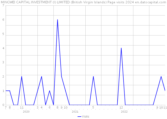MINGWEI CAPITAL INVESTMENT (I) LIMITED (British Virgin Islands) Page visits 2024 