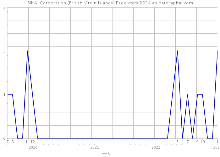 SINAJ Corporation (British Virgin Islands) Page visits 2024 