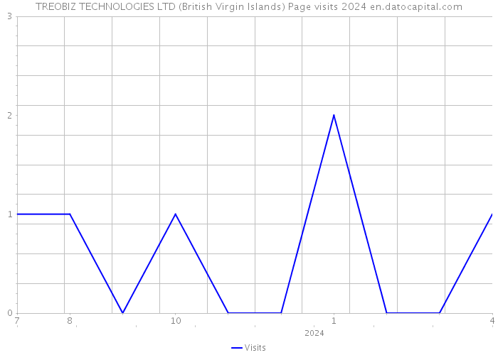 TREOBIZ TECHNOLOGIES LTD (British Virgin Islands) Page visits 2024 