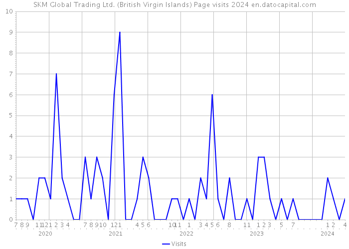SKM Global Trading Ltd. (British Virgin Islands) Page visits 2024 