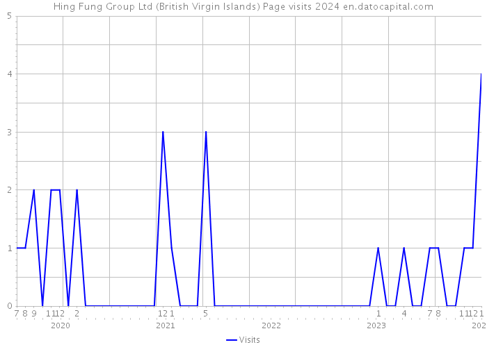 Hing Fung Group Ltd (British Virgin Islands) Page visits 2024 