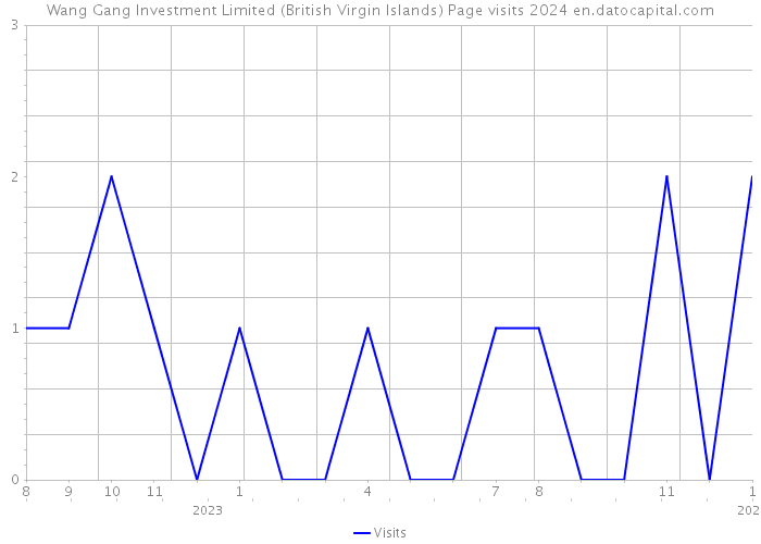 Wang Gang Investment Limited (British Virgin Islands) Page visits 2024 