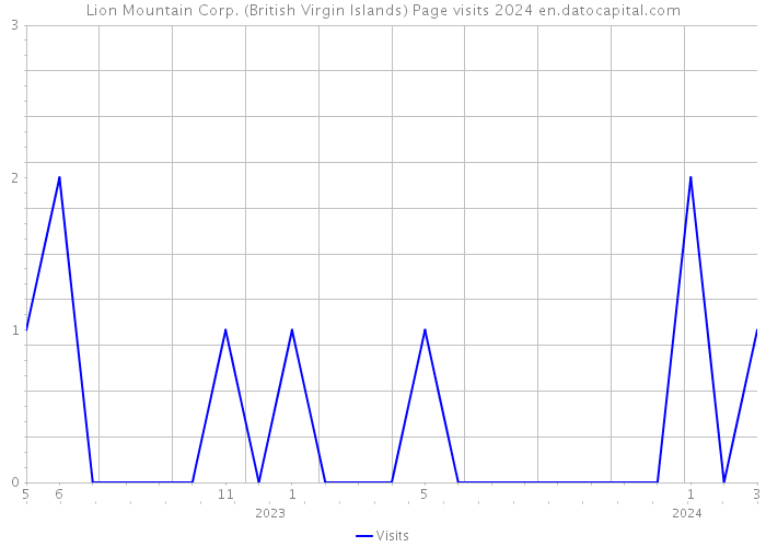 Lion Mountain Corp. (British Virgin Islands) Page visits 2024 