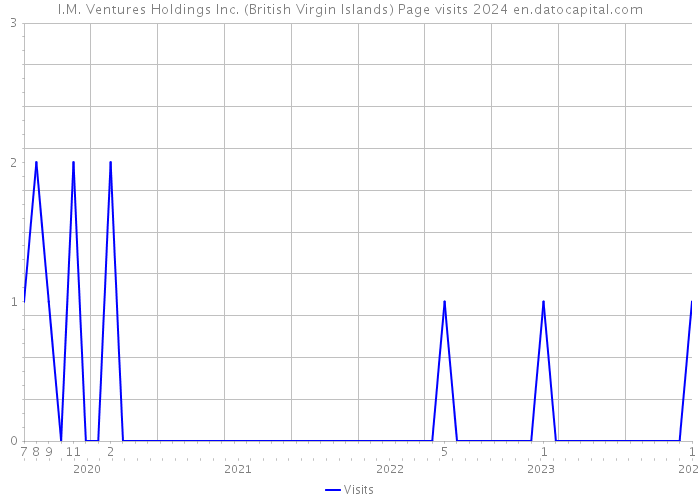 I.M. Ventures Holdings Inc. (British Virgin Islands) Page visits 2024 