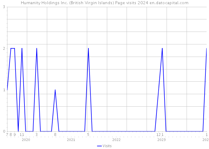 Humanity Holdings Inc. (British Virgin Islands) Page visits 2024 