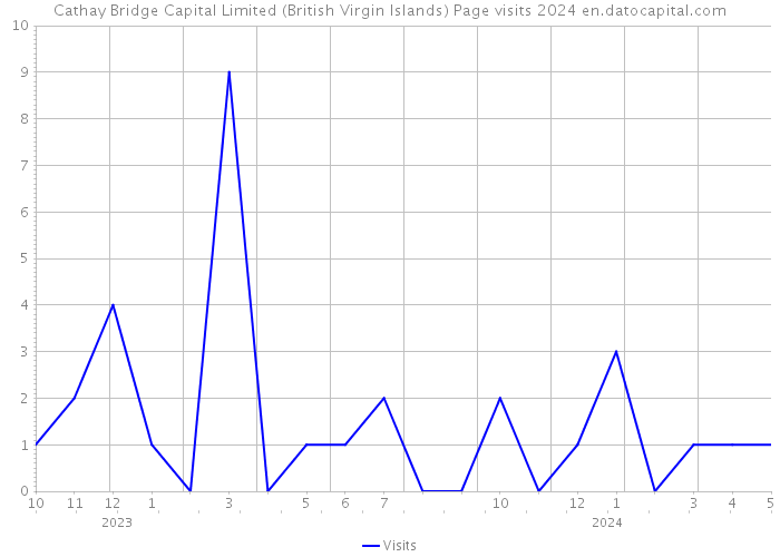 Cathay Bridge Capital Limited (British Virgin Islands) Page visits 2024 