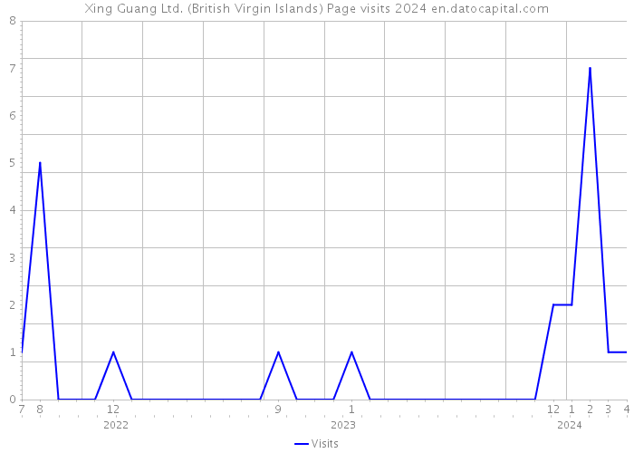 Xing Guang Ltd. (British Virgin Islands) Page visits 2024 