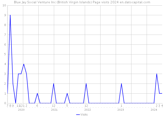 Blue Jay Social Venture Inc (British Virgin Islands) Page visits 2024 