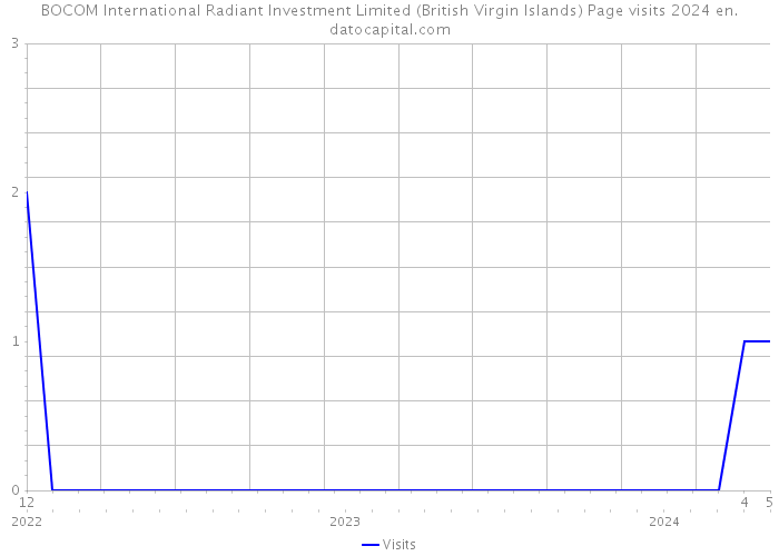 BOCOM International Radiant Investment Limited (British Virgin Islands) Page visits 2024 