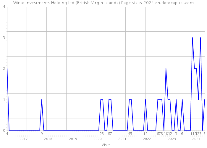 Winta Investments Holding Ltd (British Virgin Islands) Page visits 2024 