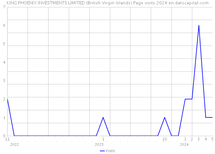 KING PHOENIX INVESTMENTS LIMITED (British Virgin Islands) Page visits 2024 