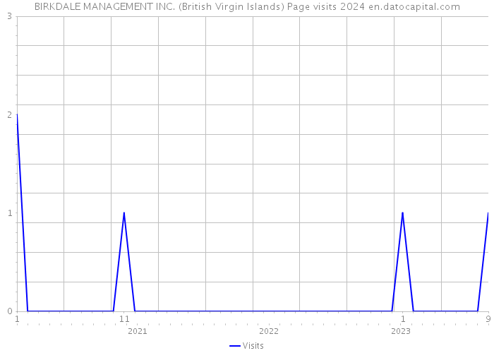 BIRKDALE MANAGEMENT INC. (British Virgin Islands) Page visits 2024 