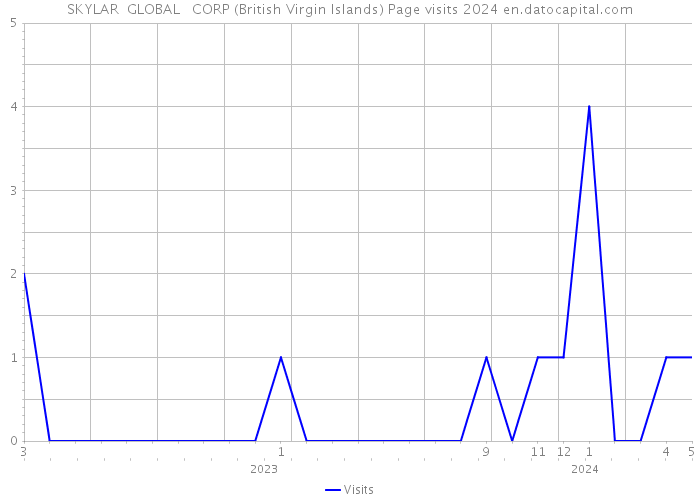 SKYLAR GLOBAL CORP (British Virgin Islands) Page visits 2024 