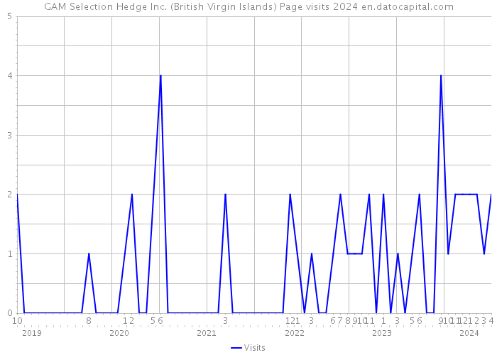 GAM Selection Hedge Inc. (British Virgin Islands) Page visits 2024 