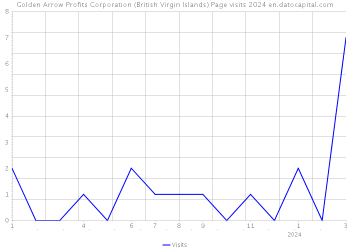 Golden Arrow Profits Corporation (British Virgin Islands) Page visits 2024 