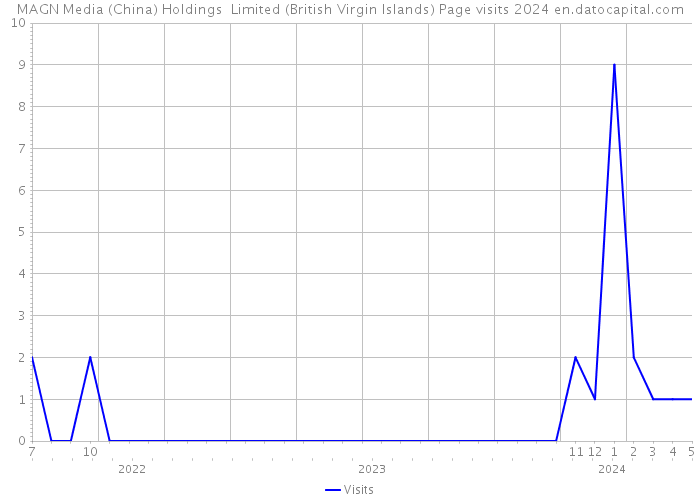 MAGN Media (China) Holdings Limited (British Virgin Islands) Page visits 2024 