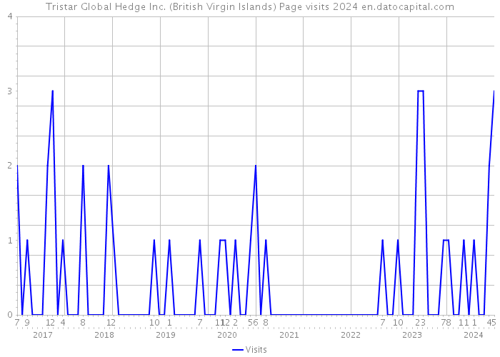 Tristar Global Hedge Inc. (British Virgin Islands) Page visits 2024 