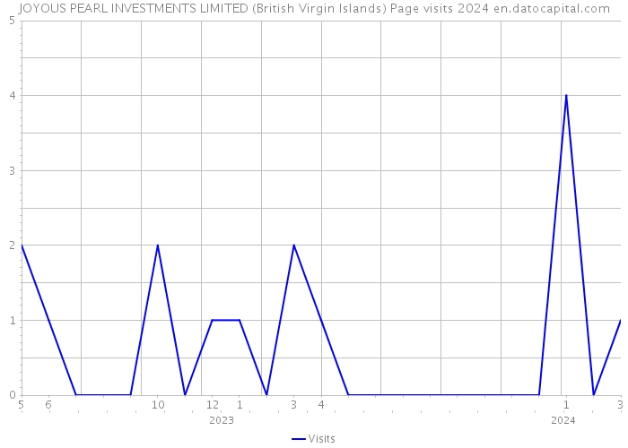 JOYOUS PEARL INVESTMENTS LIMITED (British Virgin Islands) Page visits 2024 